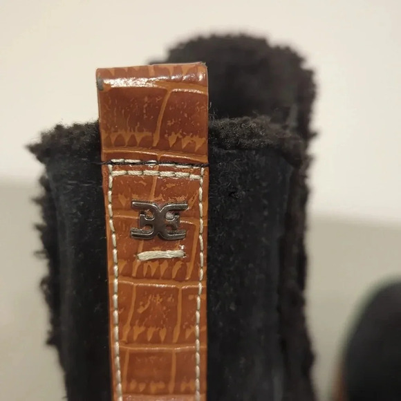 Sam Edelman Jaclyn Waterproof Boots Leather Black size 8.5 - Picture 8 of 12